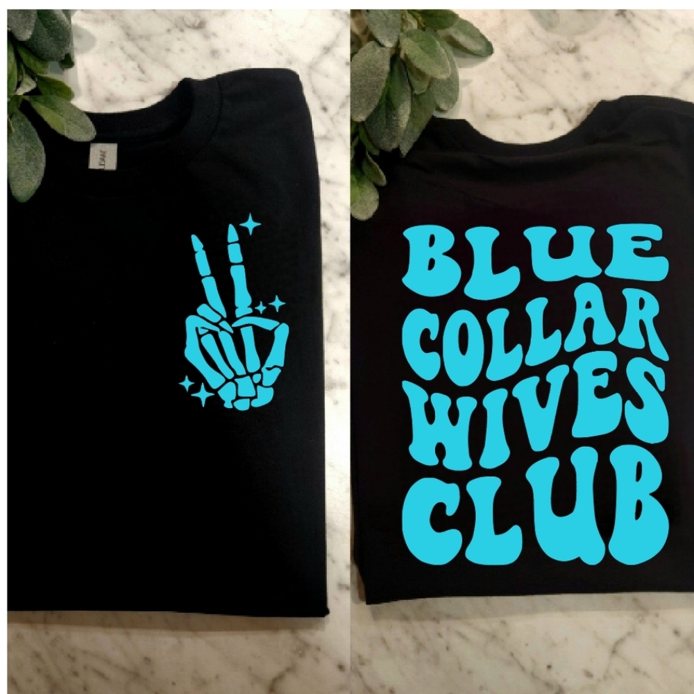 blue collar wife shirt cute popular trending retro blue collar wives club